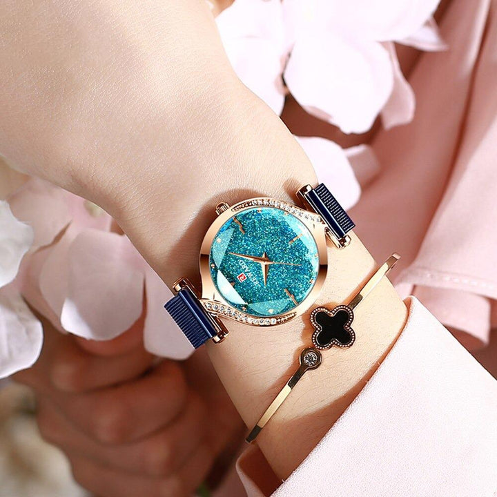 Watch - Dazzling Rhinestone Inlay Dial Quartz Watch