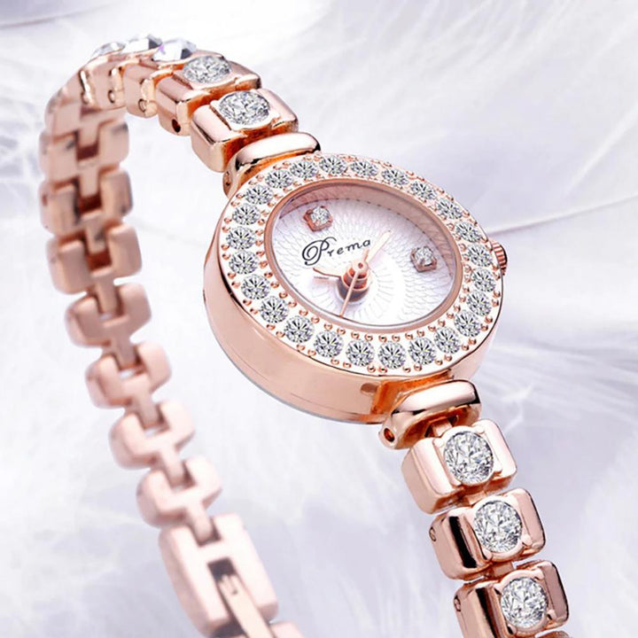 Watch - Dazzling Rhinestones In Stainless Steel Quartz Watch