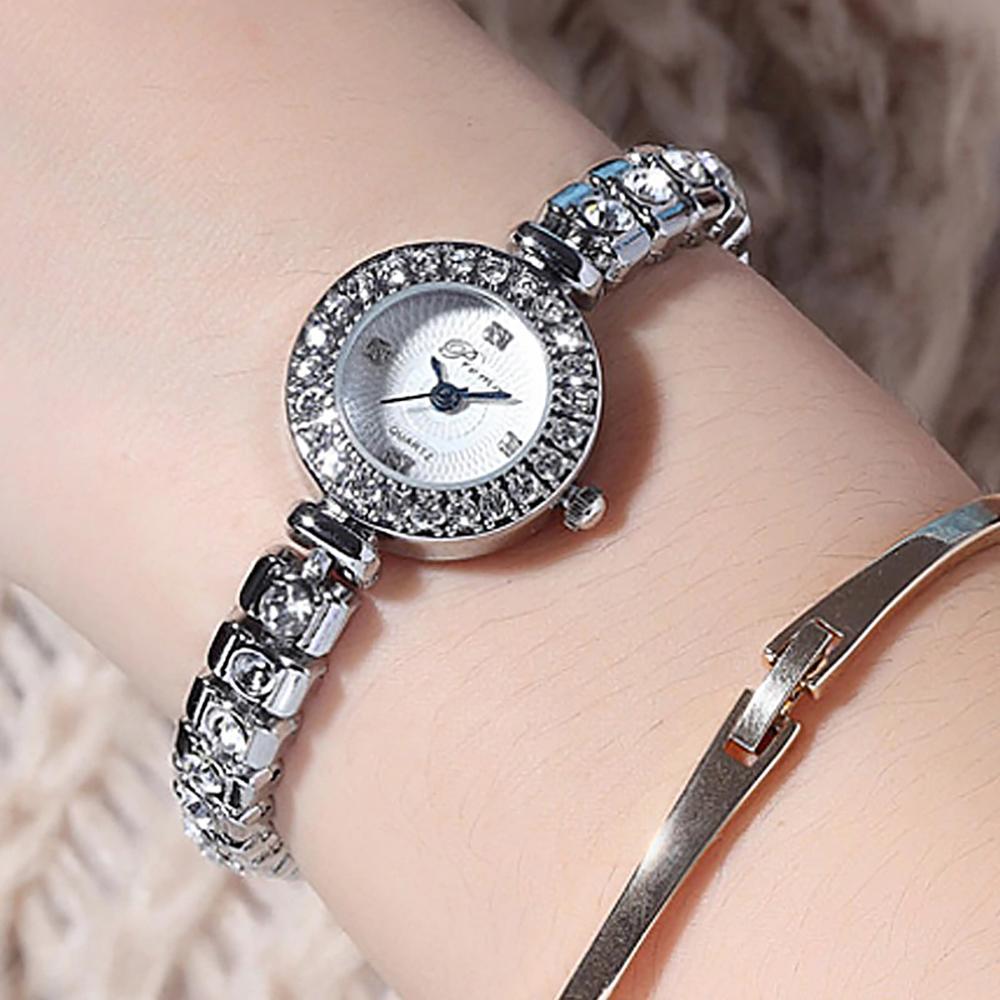 Watch - Dazzling Rhinestones In Stainless Steel Quartz Watch