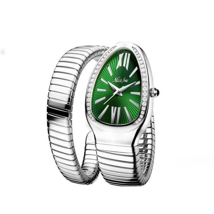 Watch - Dazzling Snake Shape With Two-Layer Wrap Around Strap Quartz Watch