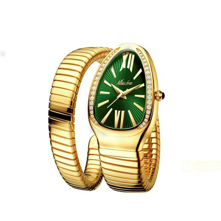 Watch - Dazzling Snake Shape With Two-Layer Wrap Around Strap Quartz Watch