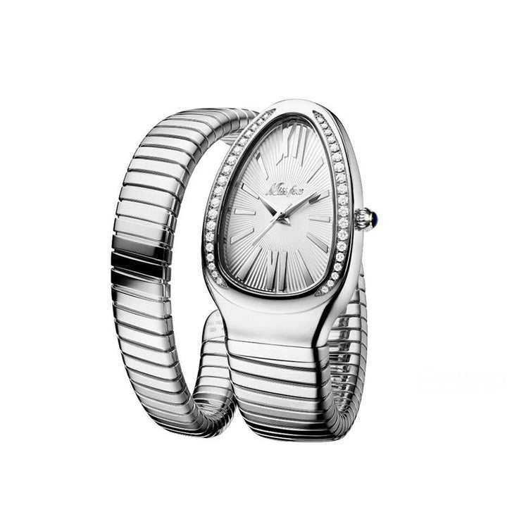 Watch - Dazzling Snake Shape With Two-Layer Wrap Around Strap Quartz Watch