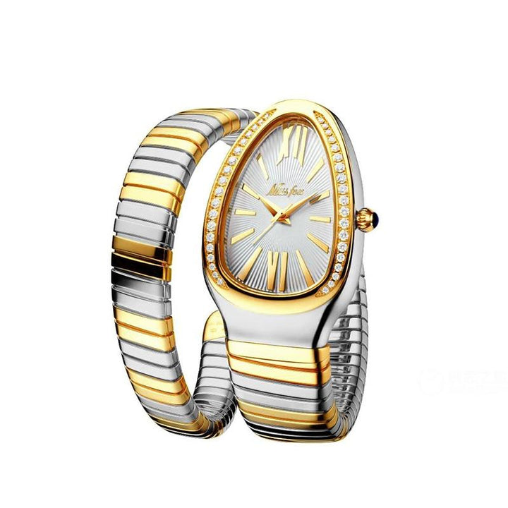 Watch - Dazzling Snake Shape With Two-Layer Wrap Around Strap Quartz Watch