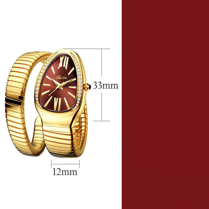 Watch - Dazzling Snake Shape With Two-Layer Wrap Around Strap Quartz Watch