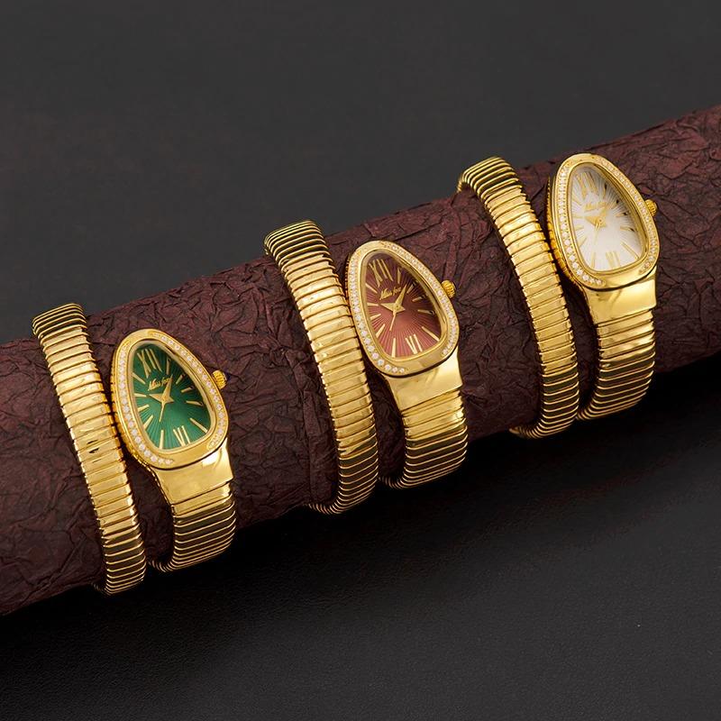 Watch - Dazzling Snake Shape With Two-Layer Wrap Around Strap Quartz Watch