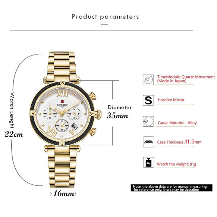 Watch - Delicate Multi-Functional Chronograph Quartz Watch