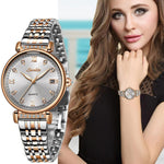 Watch - Delicate Stainless Steel With Ceramic Band Quartz Watch