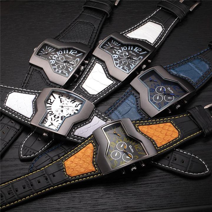 Watch - Deluxe Edition Quartz Watch With Snake Style Band Leather