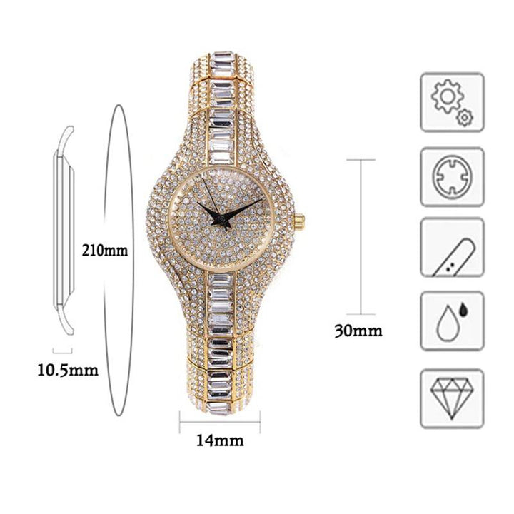 Watch - Deluxe Rhinestone Embellished Quartz Watch