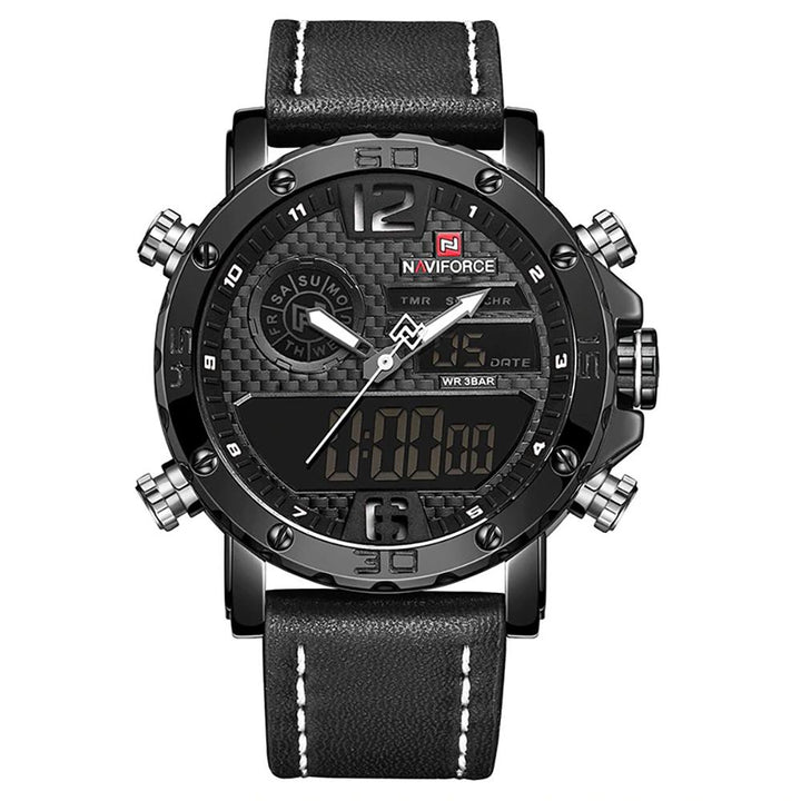 Watch - Digital Dual Time Display Military Quartz Watch