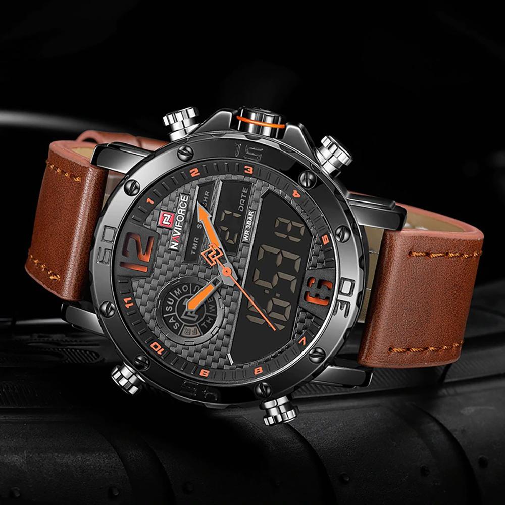 Watch - Digital Dual Time Display Military Quartz Watch