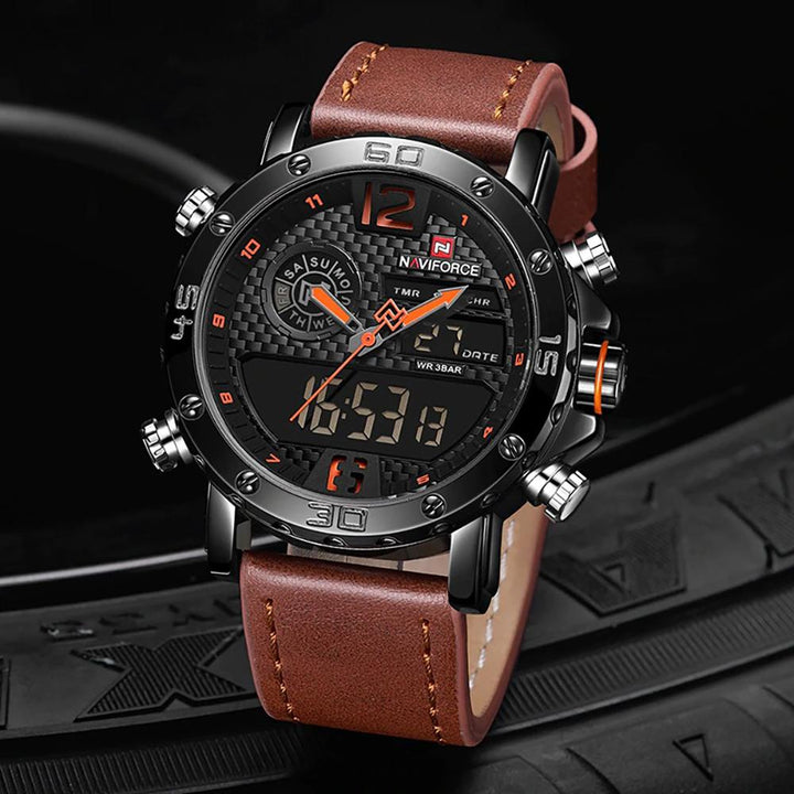 Watch - Digital Dual Time Display Military Quartz Watch