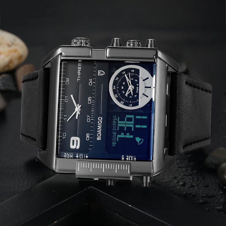 Watch - Digital Sport Fashion Leather Wristwatch