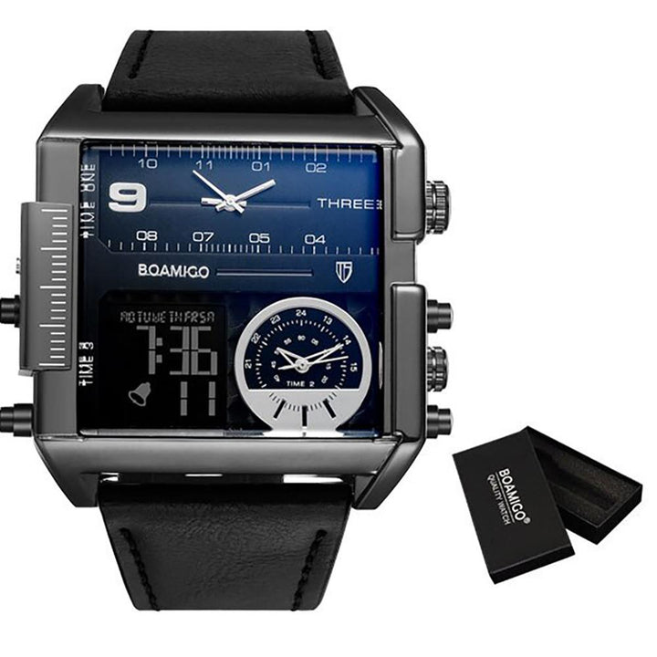 Watch - Digital Sport Fashion Leather Wristwatch