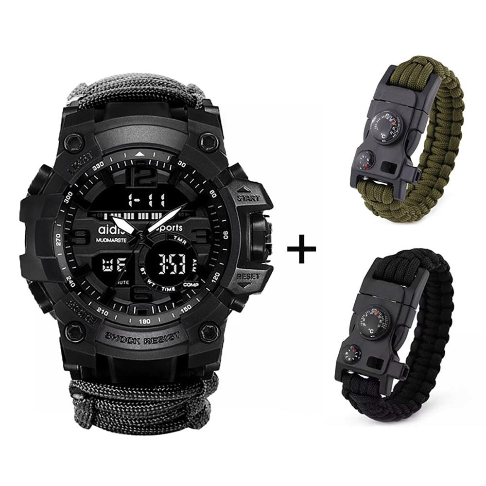 Watch - Digital Survival Wristwatch With Compass