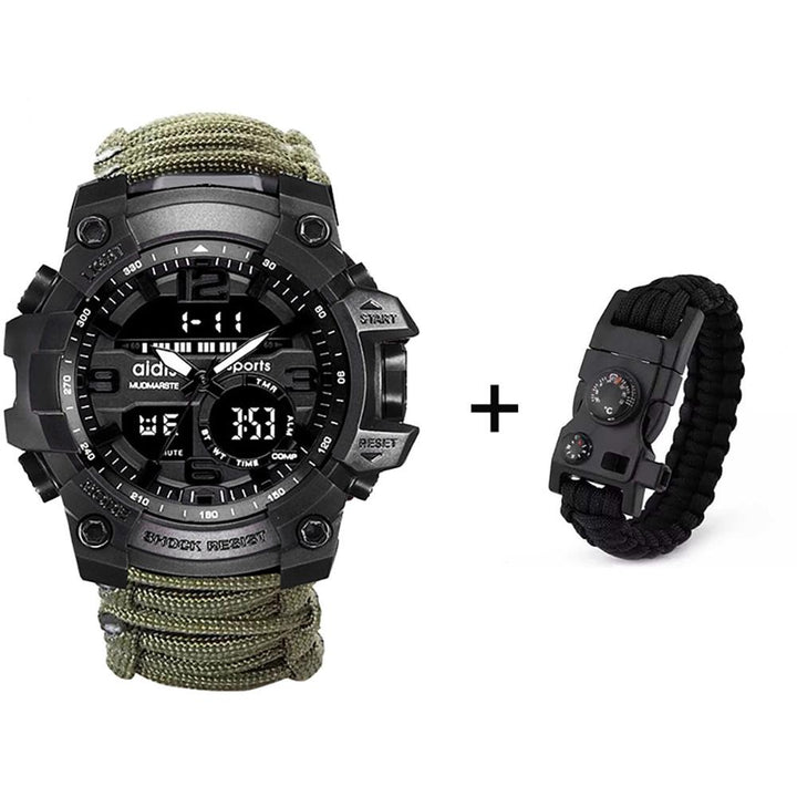 Watch - Digital Survival Wristwatch With Compass