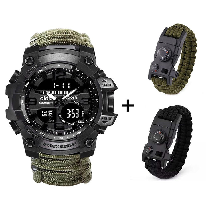 Watch - Digital Survival Wristwatch With Compass