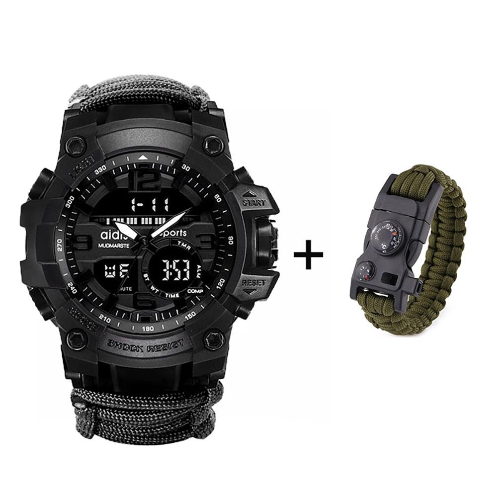 Watch - Digital Survival Wristwatch With Compass