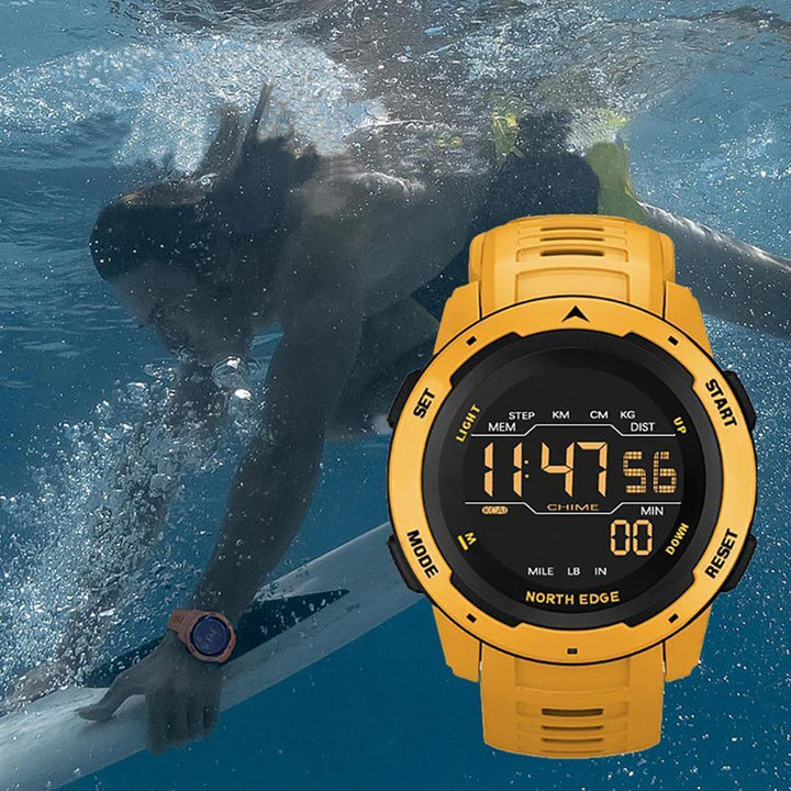 Watch - Dual Time Display Outdoor Sports Pedometer Digital Watch