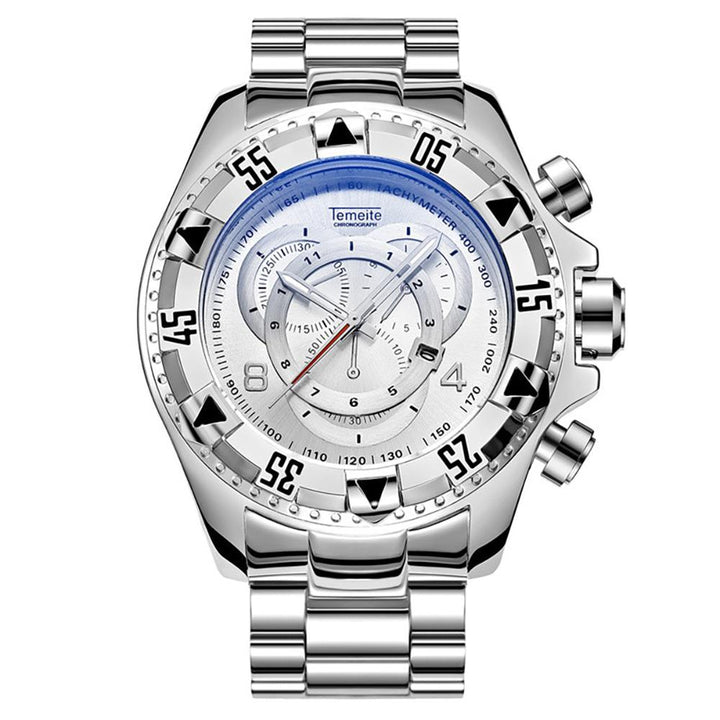 Watch - Durable Stainless Steel Big Dial Quartz Watch