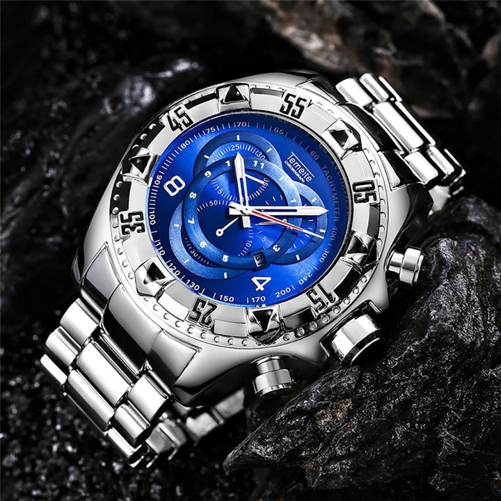 Watch - Durable Stainless Steel Big Dial Quartz Watch