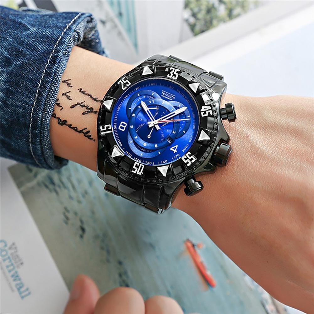 Watch - Durable Stainless Steel Big Dial Quartz Watch