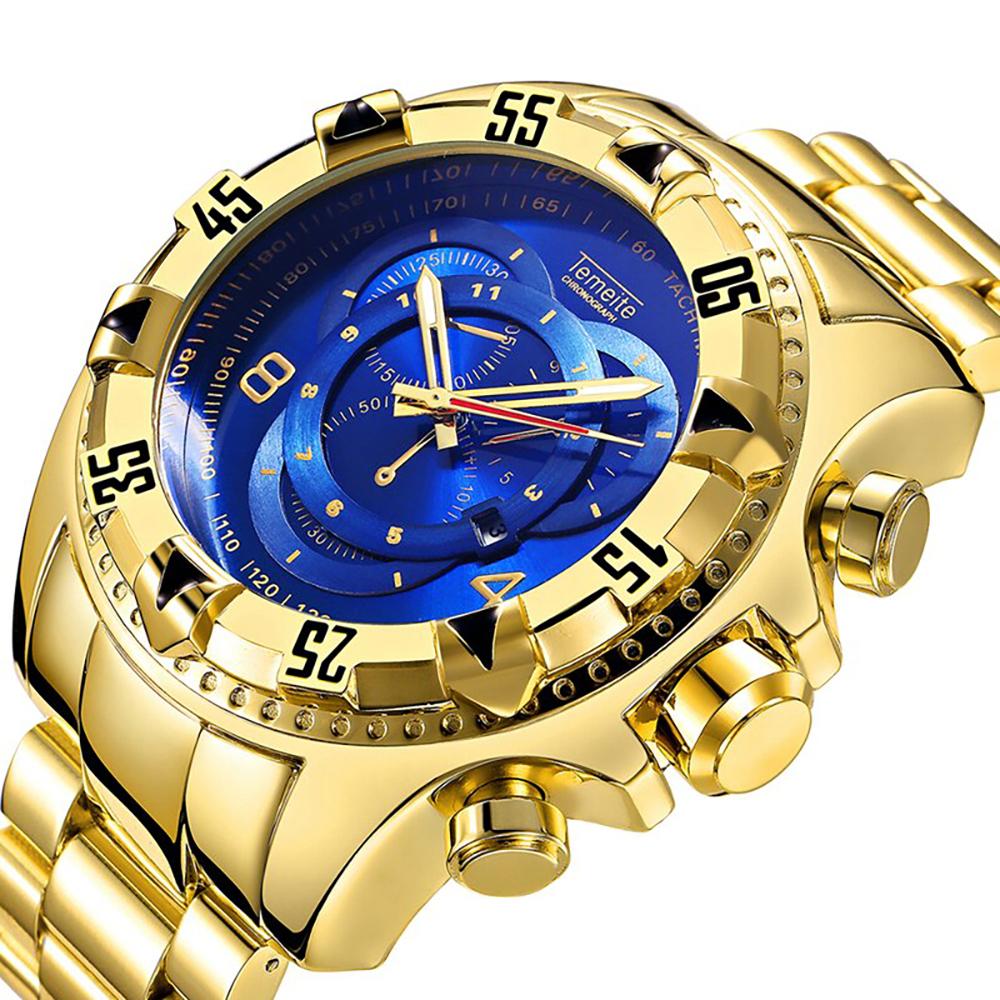 Watch - Durable Stainless Steel Big Dial Quartz Watch