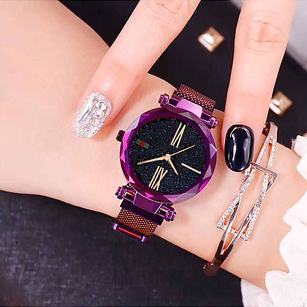 Elegant and Sparkling Starry Wrist Watch For Women