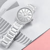 Watch - Elegant Ceramic Band Rhinestone Quartz Watch
