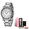 Watch - Elegant Ceramic Steel Strap Quartz Watch