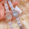 Watch - Elegant Crystal And Pearl Accent Quartz Watch