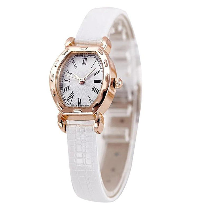 Watch - Elegant Quartz Wrist Watch With Stylish Leather Band