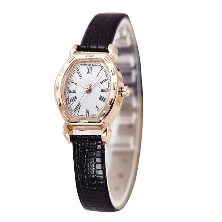 Watch - Elegant Quartz Wrist Watch With Stylish Leather Band