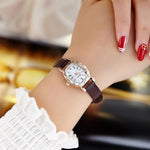 Watch - Elegant Quartz Wrist Watch With Stylish Leather Band