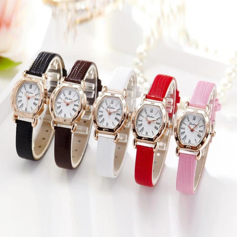 Watch - Elegant Quartz Wrist Watch With Stylish Leather Band