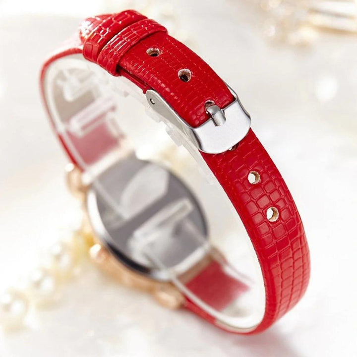 Watch - Elegant Quartz Wrist Watch With Stylish Leather Band