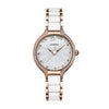 Watch - Elegant Rhinestone Adorned Ceramic Band Quartz Watch