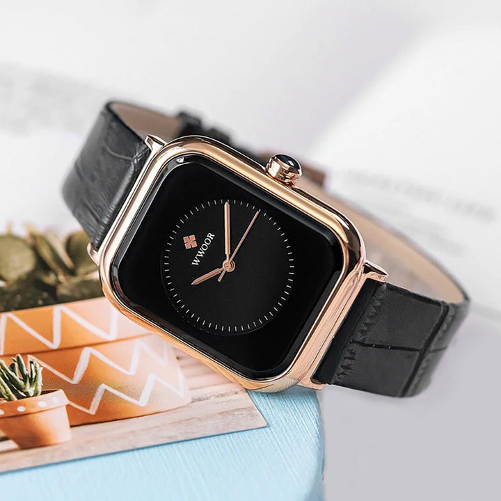 Watch - Elegant Square Case With Sophisticated Band Quartz Watch