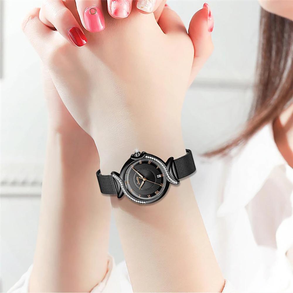 Watch - Elegantly Rhinestone Adorned Quartz Wrist Watch