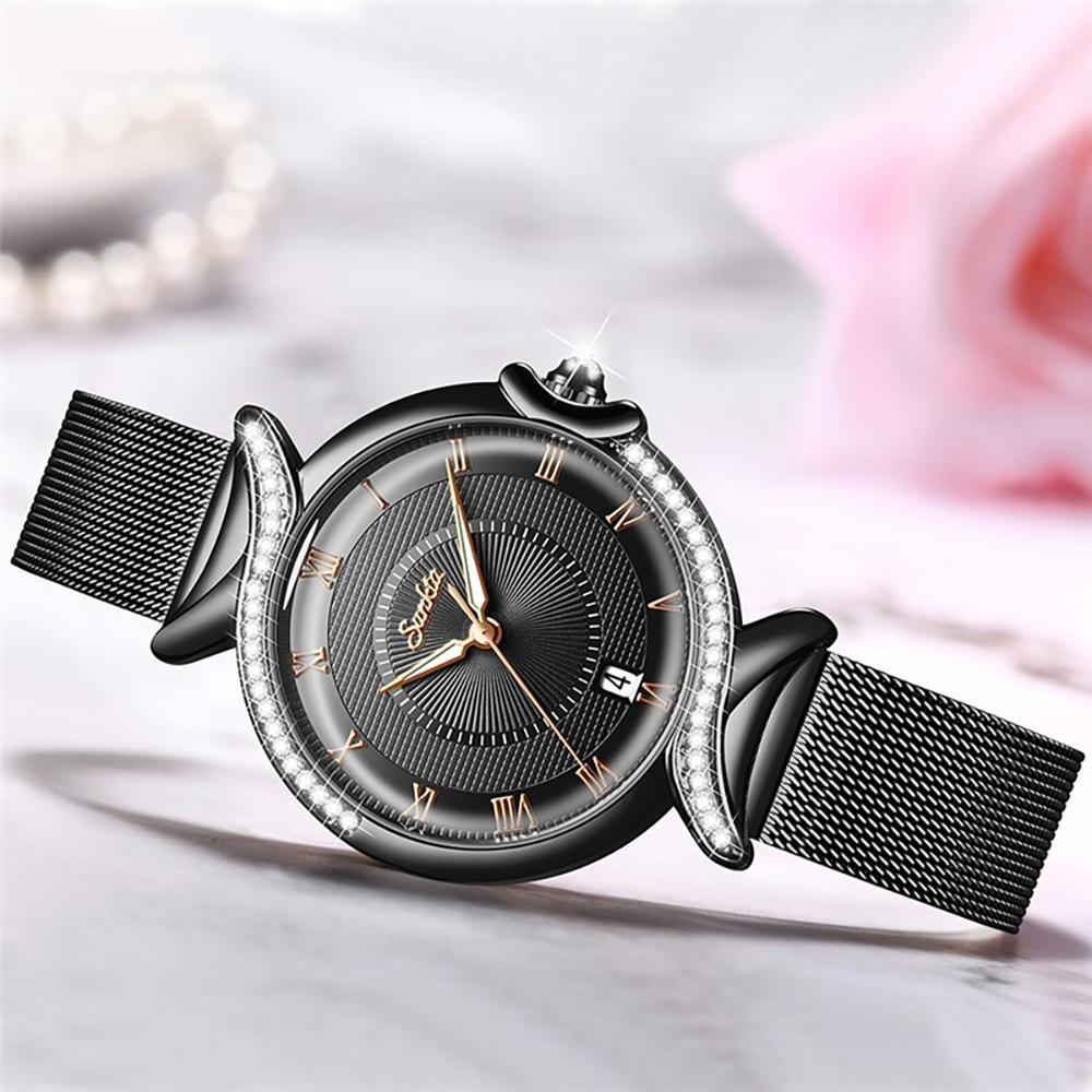 Watch - Elegantly Rhinestone Adorned Quartz Wrist Watch