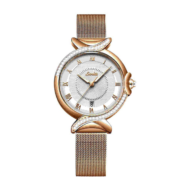 Watch - Elegantly Rhinestone Adorned Quartz Wrist Watch