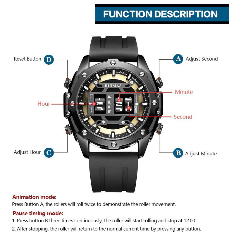 Watch - Exceptional Rotating Calendar Dial Quartz Watch