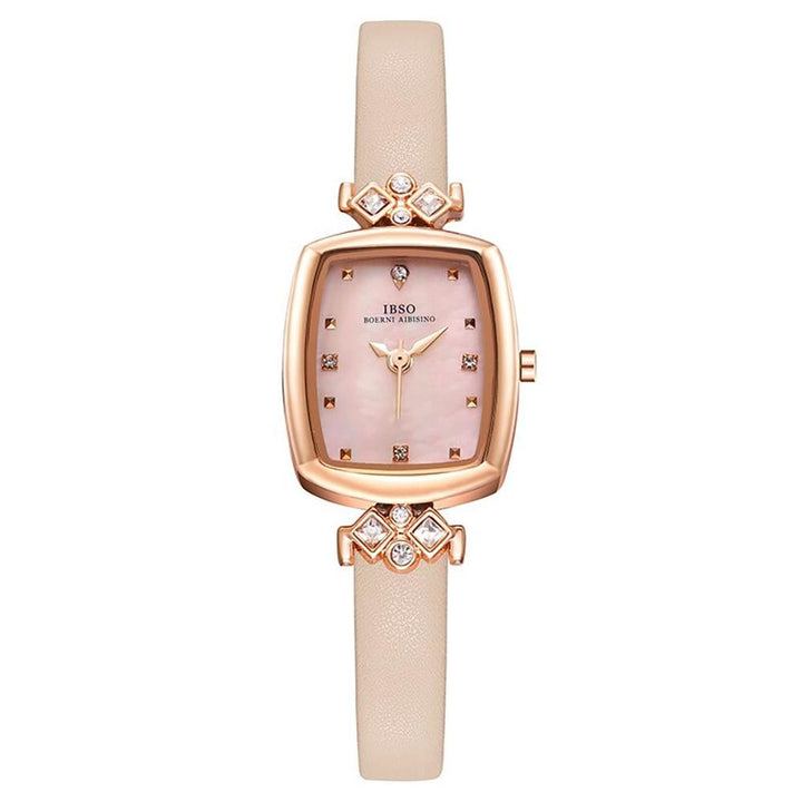 Watch - Exquisite Rectangular Dial With Rhinestones Quartz Watch