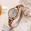 Watch - Exquisite Round Dial Rivet Leather Strap Quartz Watch