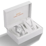 Watch - Extravagant Crystal Quartz Watch With Jewelry Set