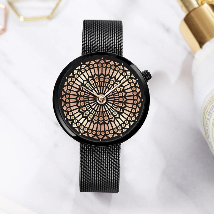 Watch - Eye-catching Mandala Grille Dial Quartz Watch