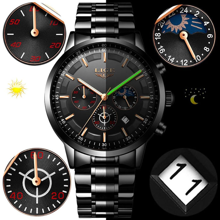 Watch - Fashionable Chronograph And Waterproof Quartz Watch