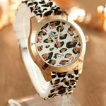 Watch - Fierce Fashion Leopard Print Silicone Strap Quartz Watch