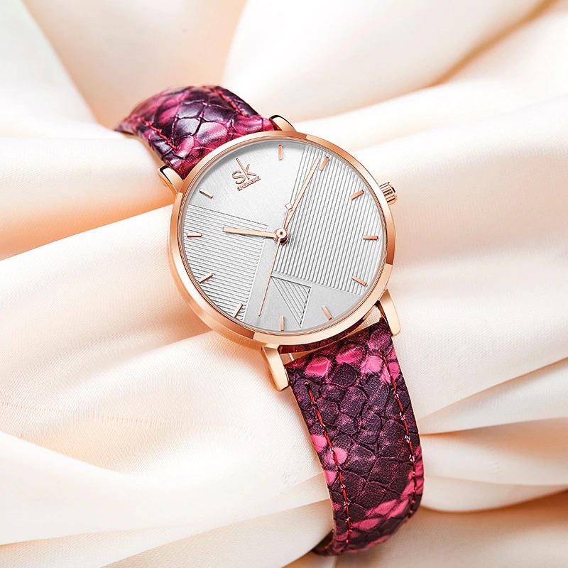 Watch - Fierce Fashion Snakeskin Leather Strap Quartz Watch