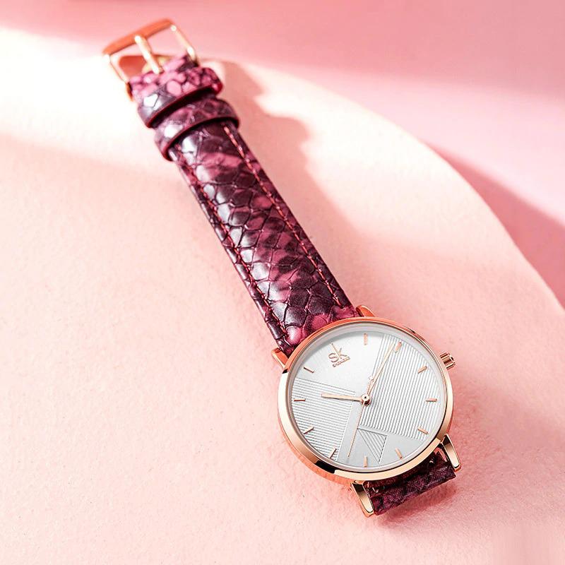 Watch - Fierce Fashion Snakeskin Leather Strap Quartz Watch